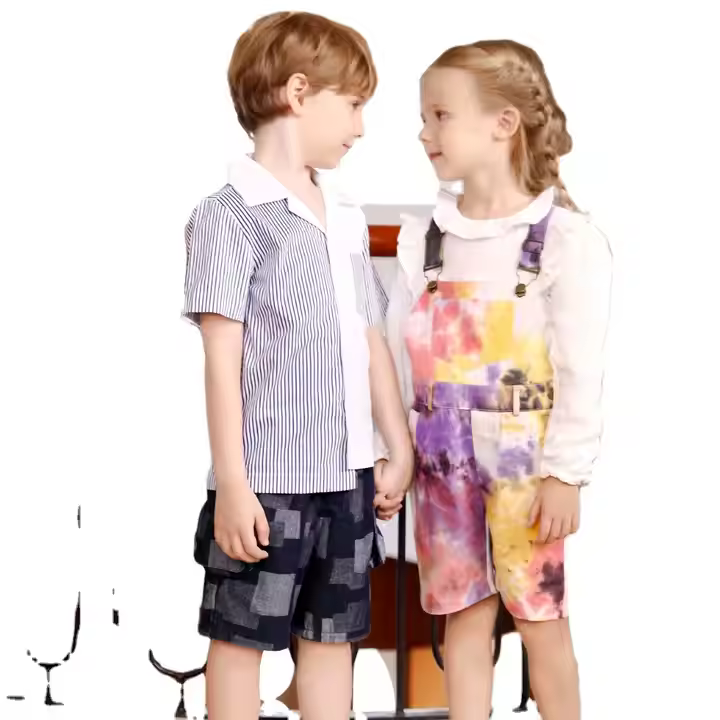 Casual Style Summer Baby Clothing Sets for Children Knitted O-Neck Cute Kids Clothing Sets