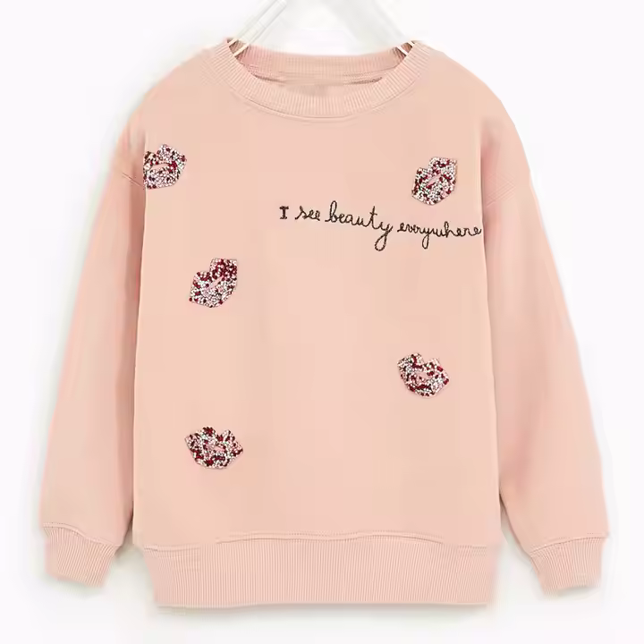 Guangzhou children clothing customized cotton newest girls long sleeve t shirts