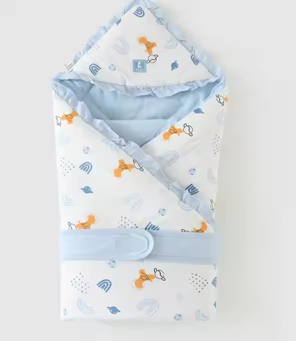 Customized Printed Pattern Baby Swaddle 100% Cotton Infant Blankets for Four Seasons