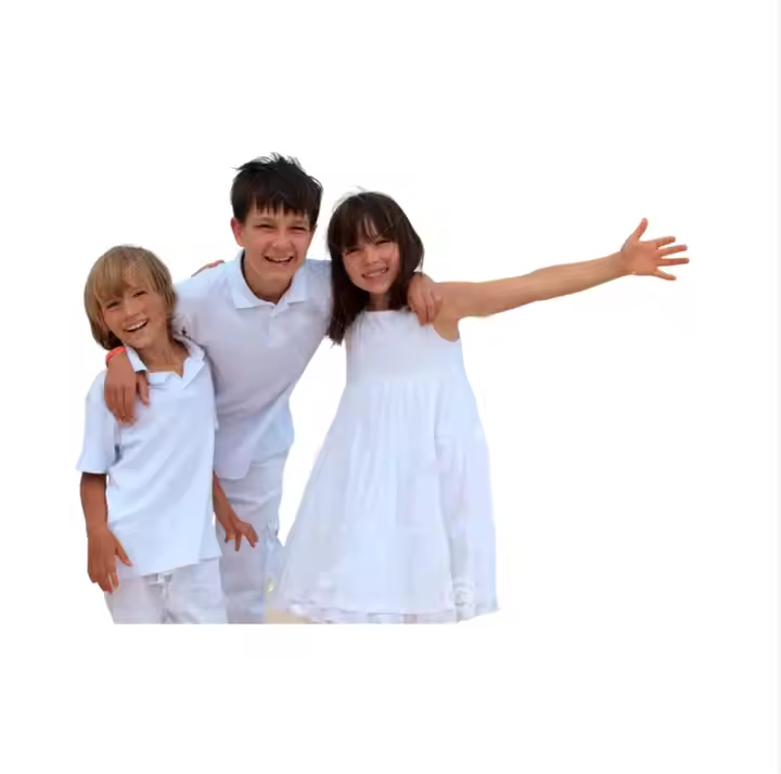 Sister and Brother Clothes Set White Dress Shirt Pants Custom Gaoteng Manufacturing Family Matching