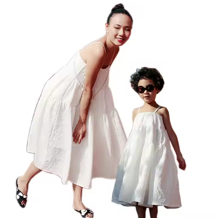 Mother and Daughter Dresses Clothing Sets Clothes for Mother and Daughter Cotton Lace Dresses