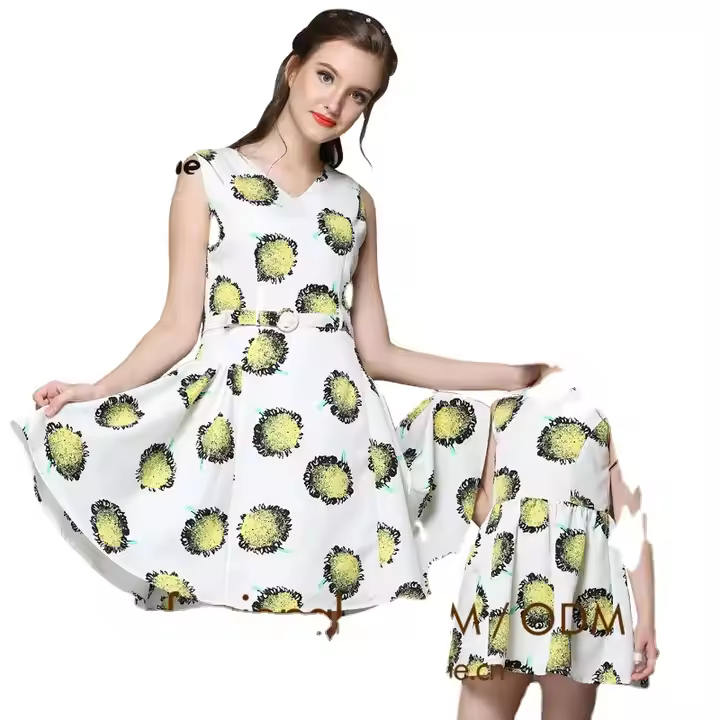 Mother and Girls Dress Elegant Family Set Clothes Wholesale Summer Mommy and Me Dress