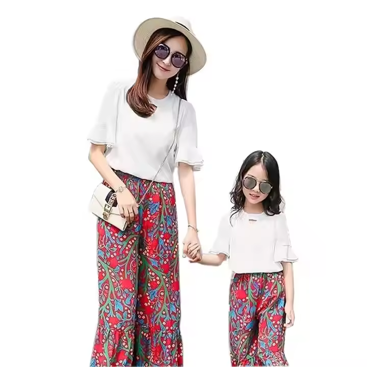 Elegant Mother Daughter Matching Dresses Mother Daughter Outfits Clothing Manufacturers