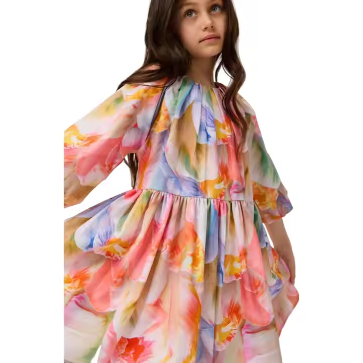 Kids Colorful Elegant Summer Girl Dress Stylish and Fashionable Technics Summer Girl Dress