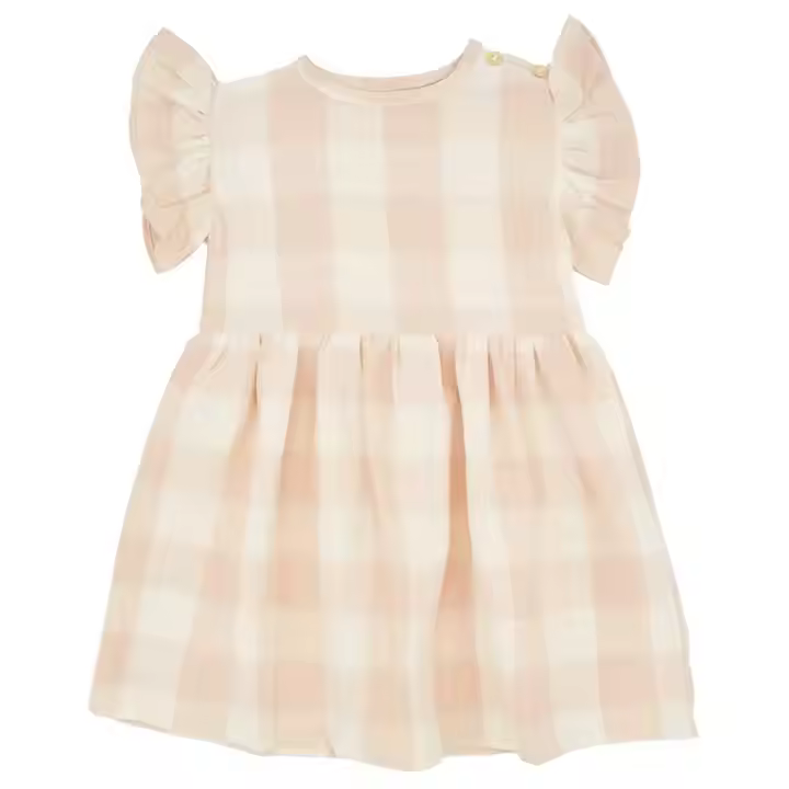 OEM & ODM Children Clothes High Quality Plaid Cotton Fabric Dress Girl Kids