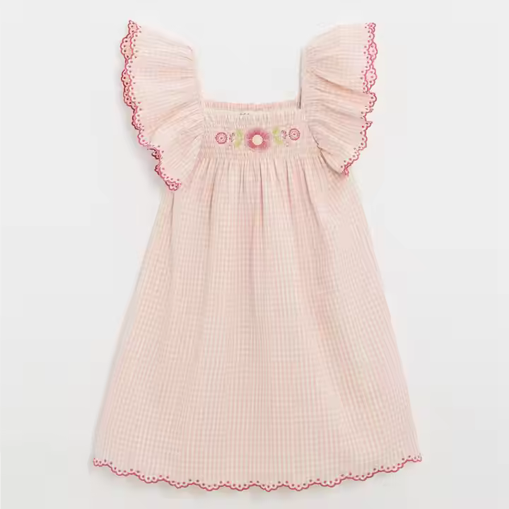 Boutique Latest Kids Princess Long Sleeve Dress Girls Sweet Printed Cotton Toddler Clothing Summer Birthday Frock Design