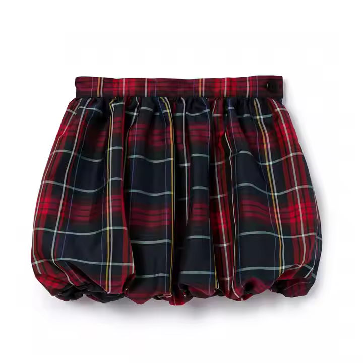 Customized Your Own Brand Children Clothing School Girl Tartan Skirt Classics Plaid Kids Skirt Balloon Bubble Cute Girls' Skirts