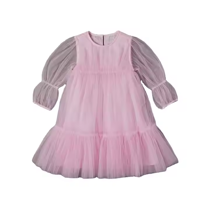 Hot Sale OEM pink Children Kids Tulle Dress From Factory