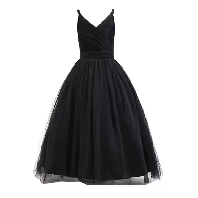 Customized Girls Lace Bridesmaid Dress Long a Line Wedding Pageant Dresses Tulle Party Gown Age 3-16Y