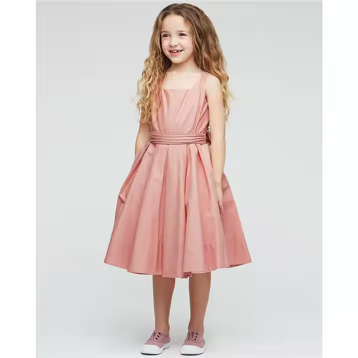 High Quality pink Party Dress Children's Clothing Summer