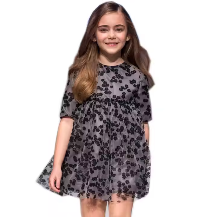High Quality Girls Clothing Manufacturer Fashion Tulle Flower Dress Girls Dress Names With Pictures