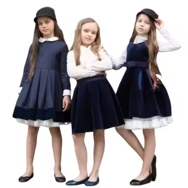 Girls Velvet Dress Matching Skirt Dress Overall Skirt Velvet Collections Quality Design Style Customized From Gaoteng Company