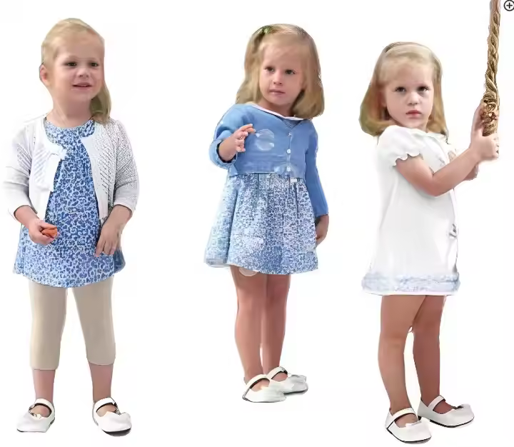 Toddler girls dress set casual series design print comfortable cotton fabric dress design customized