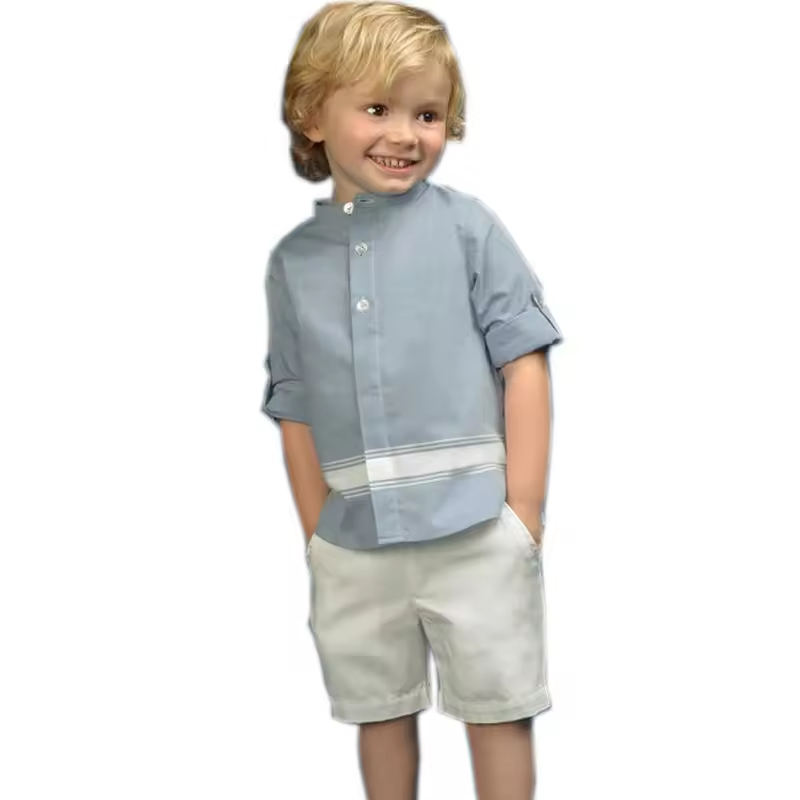 2025 Fashion Kids Europe Children Designer Clothing Long Sleeves Boy Shirt Kids Shirts Custom