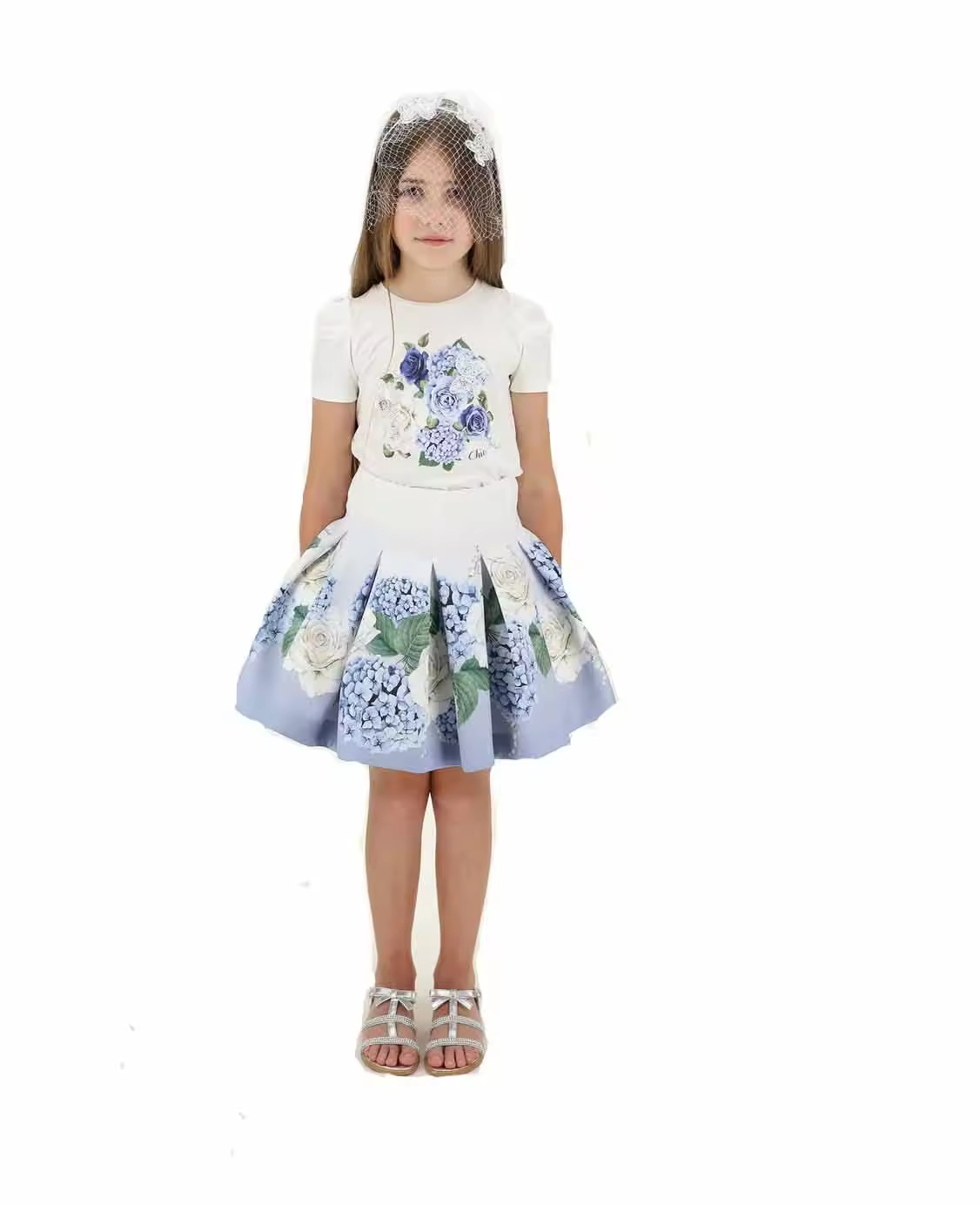 Custom High Quality Printed Skirt Box Pleated A Line Girls Skirt Gaoteng Manufacturing