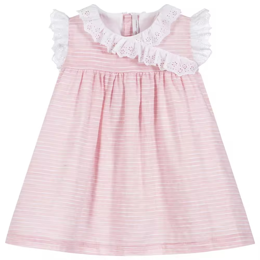 Newborn Baby Clothes Pari Dress for Baby Girl With Lace Dress Fabric Short Sleeve for 3-5 Year Old Girl